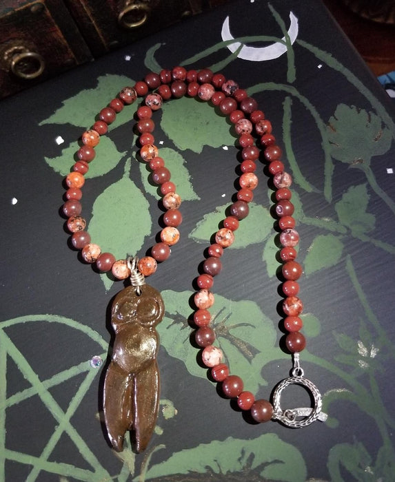 Goddess Talisman necklace with 3 kinds of jasper
