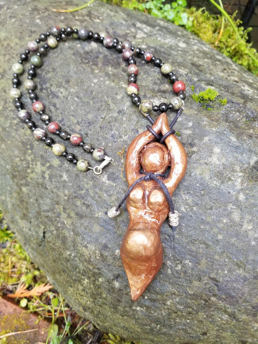 Goddess necklace with Picasso Jasper