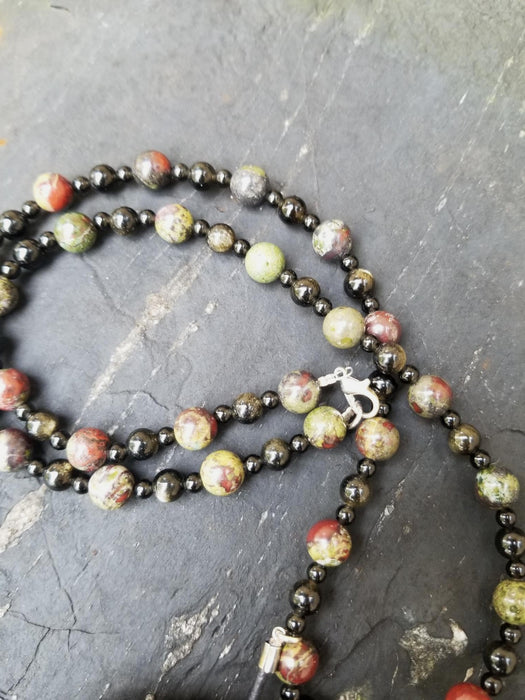 Goddess necklace with Picasso Jasper