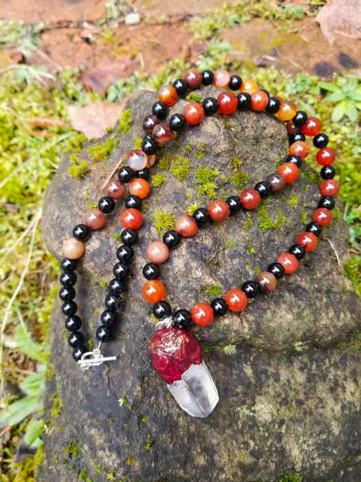 Quartz necklace with Dream Agate