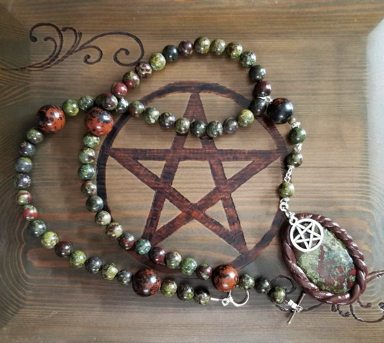 Pagan prayer bead necklace