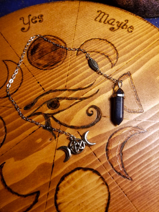 Pendulum with sodalite and triple moon